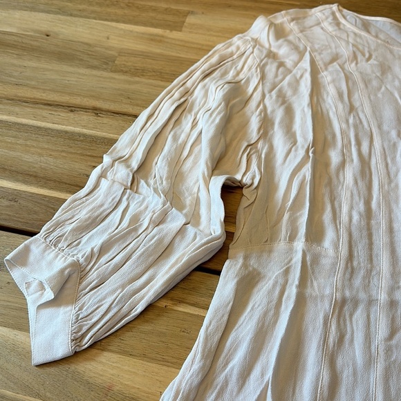 FREE PEOPLE ⭐️ button down blouse with balloon sleeve - Picture 3 of 6